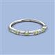 2 - Sarah 0.85 ctw Lab Grown Diamond Baguette (4x2 mm) & Peridot Round (2.30 mm) Wedding Band 