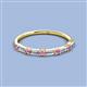 2 - Sarah 0.83 ctw Natural Diamond Baguette (4x2 mm) & Pink Sapphire Round (2.30 mm) Wedding Band 