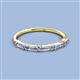 2 - Sarah 0.82 ctw Natural Diamond Baguette (4x2 mm) & Tanzanite Round (2.30 mm) Wedding Band 