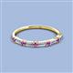 2 - Sarah 0.73 ctw Natural Diamond Baguette (4x2 mm) & Amethyst Round (2.30 mm) Wedding Band 