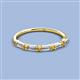 2 - Sarah 0.73 ctw Natural Diamond Baguette (4x2 mm) & Citrine Round (2.30 mm) Wedding Band 