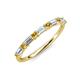 3 - Sarah 0.73 ctw Natural Diamond Baguette (4x2 mm) & Citrine Round (2.30 mm) Wedding Band 