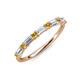3 - Sarah 0.73 ctw Lab Grown Diamond Baguette (4x2 mm) & Citrine Round (2.30 mm) Wedding Band 