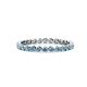 1 - Valerie 2.40 mm Aquamarine Eternity Band 