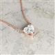 2 - Zaria 0.25 ct Natural Diamond Heart Shape (4.00 mm) Solitaire Pendant Necklace 
