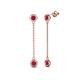 1 - Robin 1.04 ctw Ruby Bezel set Women Drop Dangle Earrings 