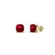 1 - Alida 0.88 ctw (4.00 mm) Cushion Shape Lab Created Ruby Solitaire Women Stud Earrings 