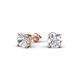 1 - Alida 1.14 ctw (5.00 mm) Cushion Shape Moissanite Solitaire Women Stud Earrings 