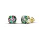 1 - Alida 2.66 ctw (6.00 mm) Cushion Shape Lab Created Alexandrite Solitaire Women Stud Earrings 