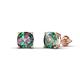1 - Alida 2.66 ctw (6.00 mm) Cushion Shape Lab Created Alexandrite Solitaire Women Stud Earrings 