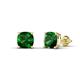1 - Alida 1.80 ctw (6.00 mm) Cushion Shape Lab Created Emerald Solitaire Women Stud Earrings 