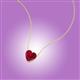 3 - Zaria 0.55 ct Lab Created Ruby Heart Shape (5.00 mm) Solitaire Pendant Necklace 