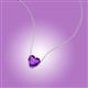 3 - Zaria 0.42 ct Amethyst Heart Shape (5.00 mm) Solitaire Pendant Necklace 