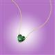 3 - Zaria 0.42 ct Lab Created Emerald Heart Shape (5.00 mm) Solitaire Pendant Necklace 