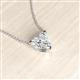 3 - Zaria 0.50 ct Natural Diamond Heart Shape (5.00 mm) Solitaire Pendant Necklace 
