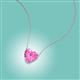 3 - Zaria 0.90 ct Lab Created Pink Sapphire Heart Shape (6.00 mm) Solitaire Pendant Necklace 