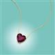 3 - Zaria 1.10 ct Rhodolite Garnet Heart Shape (6.00 mm) Solitaire Pendant Necklace 