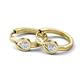 4 - Tetty 0.50 ctw (4.00 mm) Round Natural Diamond Infinity Solitaire Women Hoop Earrings 