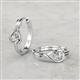 3 - Tetty 0.50 ctw (4.00 mm) Round Natural Diamond Infinity Solitaire Women Hoop Earrings 