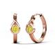 1 - Tetty 0.50 ctw (4.00 mm) Round Yellow Diamond Infinity Solitaire Women Hoop Earrings 
