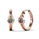 1 - Tetty 0.70 ctw (4.00 mm) Round Lab Created Alexandrite Infinity Solitaire Women Hoop Earrings 