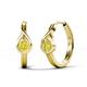 1 - Tetty 0.50 ctw (4.00 mm) Round Yellow Diamond Infinity Solitaire Women Hoop Earrings 
