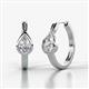 1 - Tetty 0.50 ctw (4.00 mm) Round Lab Grown Diamond Infinity Solitaire Women Hoop Earrings 