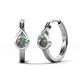 1 - Tetty 0.70 ctw (4.00 mm) Round Lab Created Alexandrite Infinity Solitaire Women Hoop Earrings 