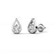 2 - Tasha 0.53 ctw (4.00 mm) Round White Sapphire Tear Drop Solitaire Women Stud Earrings 