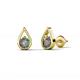 2 - Tasha 0.70 ctw (4.00 mm) Round Lab Created Alexandrite Tear Drop Solitaire Women Stud Earrings 