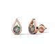2 - Tasha 0.70 ctw (4.00 mm) Round Lab Created Alexandrite Tear Drop Solitaire Women Stud Earrings 