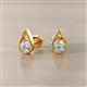 2 - Tasha 0.50 ctw (4.00 mm) Round Lab Grown Diamond Tear Drop Solitaire Women Stud Earrings 