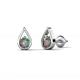 2 - Tasha 0.70 ctw (4.00 mm) Round Lab Created Alexandrite Tear Drop Solitaire Women Stud Earrings 
