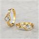 3 - Tetty 0.50 ctw (4.00 mm) Round Lab Grown Diamond Infinity Solitaire Women Hoop Earrings 