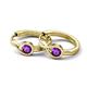3 - Tetty 0.40 ctw (4.00 mm) Round Amethyst Infinity Solitaire Women Hoop Earrings 
