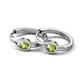 3 - Tetty 0.63 ctw (4.00 mm) Round Peridot Infinity Solitaire Women Hoop Earrings 