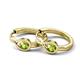 3 - Tetty 0.63 ctw (4.00 mm) Round Peridot Infinity Solitaire Women Hoop Earrings 