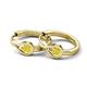 3 - Tetty 0.50 ctw (4.00 mm) Round Yellow Diamond Infinity Solitaire Women Hoop Earrings 