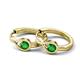 3 - Tetty 0.58 ctw (4.00 mm) Round Green Garnet Infinity Solitaire Women Hoop Earrings 