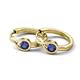 3 - Tetty 0.40 ctw (4.00 mm) Round Iolite Infinity Solitaire Women Hoop Earrings 