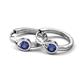 3 - Tetty 0.40 ctw (4.00 mm) Round Iolite Infinity Solitaire Women Hoop Earrings 