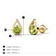 4 - Tasha 0.63 ctw (4.00 mm) Round Peridot Tear Drop Solitaire Women Stud Earrings 