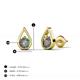 4 - Tasha 0.70 ctw (4.00 mm) Round Lab Created Alexandrite Tear Drop Solitaire Women Stud Earrings 