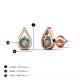4 - Tasha 0.70 ctw (4.00 mm) Round Lab Created Alexandrite Tear Drop Solitaire Women Stud Earrings 