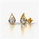 3 - Tasha 0.50 ctw (4.00 mm) Round Lab Grown Diamond Tear Drop Solitaire Women Stud Earrings 