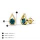 4 - Tasha 0.50 ctw (4.00 mm) Round London Blue Topaz Tear Drop Solitaire Women Stud Earrings 