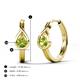 5 - Tetty 0.63 ctw (4.00 mm) Round Peridot Infinity Solitaire Women Hoop Earrings 