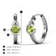 5 - Tetty 0.63 ctw (4.00 mm) Round Peridot Infinity Solitaire Women Hoop Earrings 