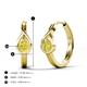 5 - Tetty 0.50 ctw (4.00 mm) Round Yellow Diamond Infinity Solitaire Women Hoop Earrings 