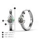5 - Tetty 0.70 ctw (4.00 mm) Round Lab Created Alexandrite Infinity Solitaire Women Hoop Earrings 